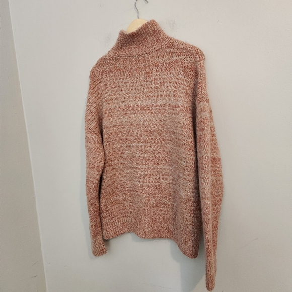 Zara Alpaca Blend Turtleneck Sweater - Blush Pink - Boxy & Oversized Fit - Picture 11 of 13